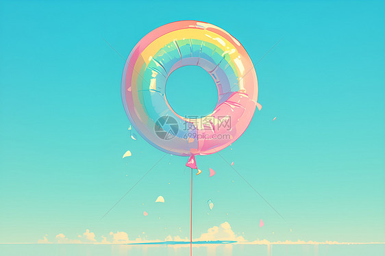 漂浮的梦幻气球图片