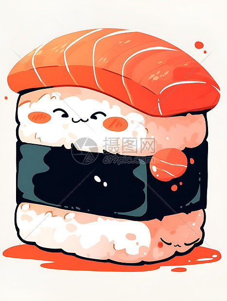 可爱寿司人物图片