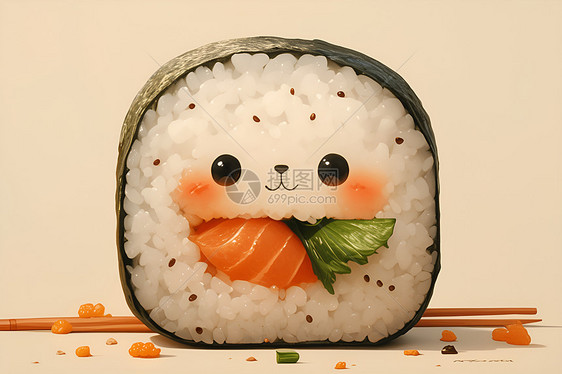 玩味的表情寿司卷图片