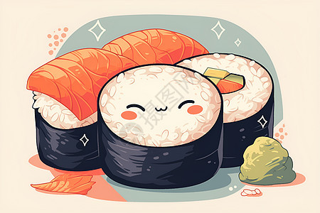 可爱的寿司插形象图片