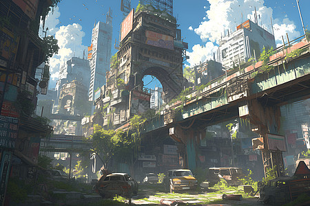 未来建筑城市背景图片