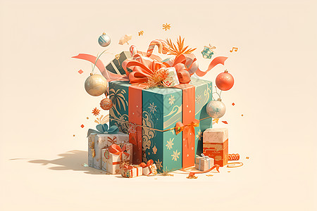 设计的圣诞礼盒图片