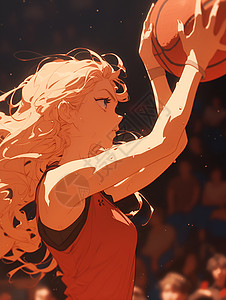 篮球比赛的女孩图片