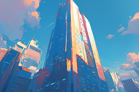 城市高耸大楼背景图片