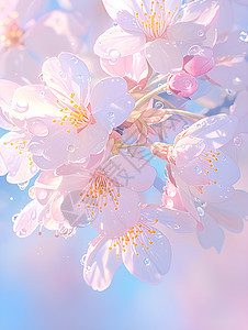 春天的樱花的美丽背景图片