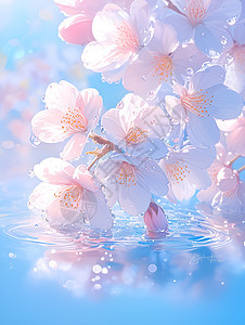 粉色樱花的美丽盛开图片