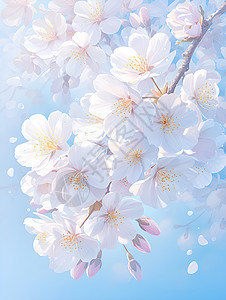 春日公园粉色樱花盛开图片