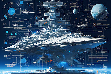 复杂的星际战舰图片