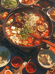 美味的火锅食物图片