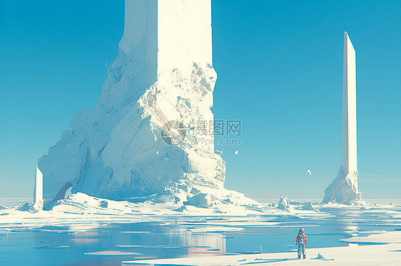 雪中高塔图片