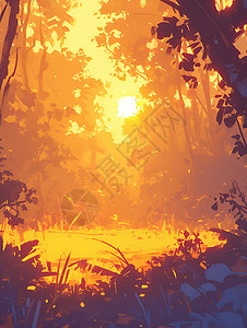 森林的阳光图片