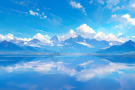 湖光山色的唯美风景图片