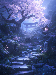 樱花迷雾风景图片