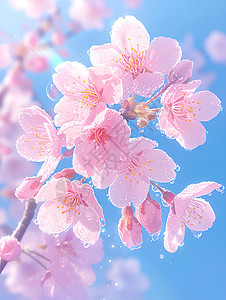 春天粉色樱花中的微妙细节图片