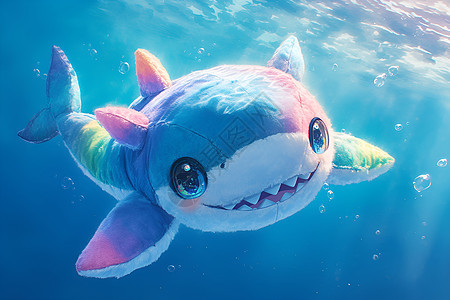 水中的彩虹鲨鱼宝宝图片