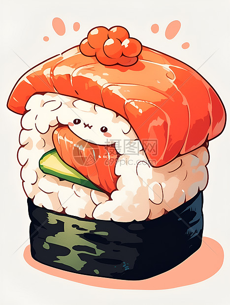可爱寿司艺术品图片