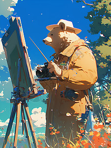 大熊艺术家背景图片