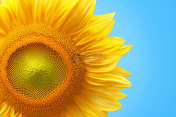 太阳花在蓝天下盛放图片