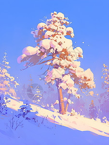 冬日的一颗树图片