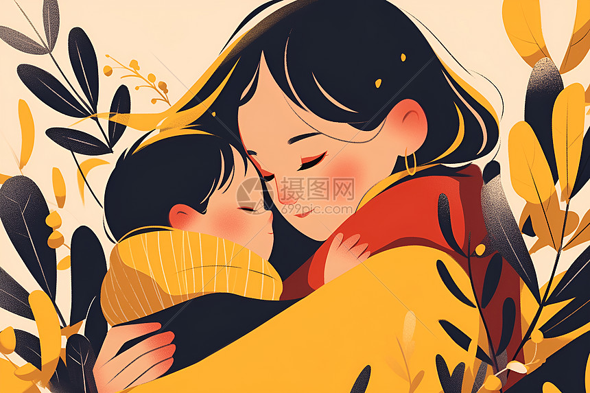 母爱与永恒插画图片下载-正版图片601179778-摄图网