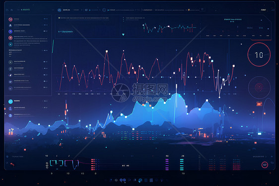 交易市场上的数据屏幕图片
