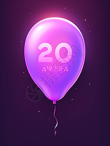 紫色气球上的数字背景图片