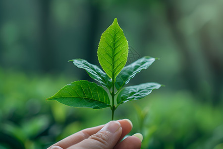 茶叶之手背景图片