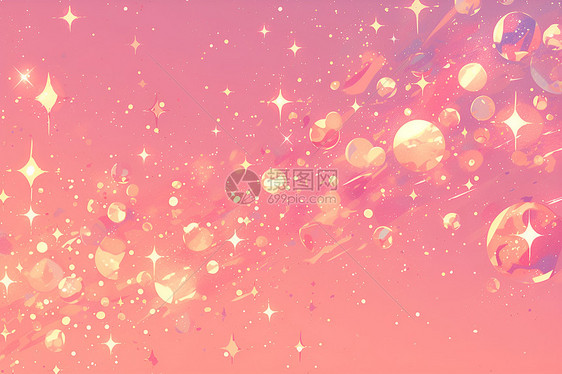 粉色梦幻星空背景图片