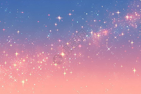 粉色星辰天空图片