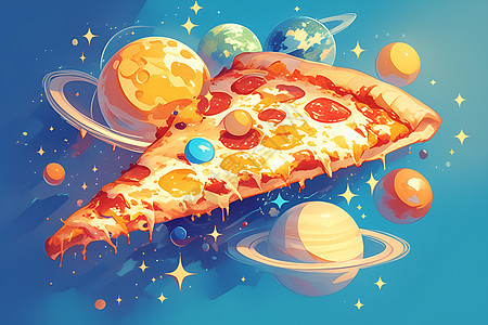星辰宇宙披萨图片