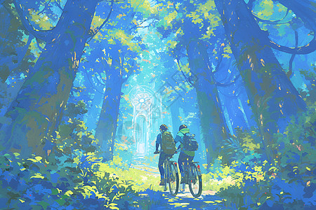 幻境森林的自行车冒险图片