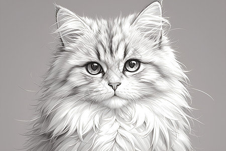 可爱猫咪插画图片