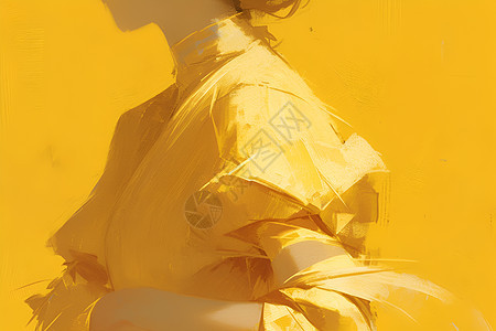 典雅的黄裙女子图片