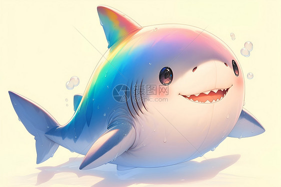 彩虹鲨鱼的可爱图片