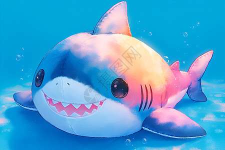 颜色斑斓的小鲨鱼图片
