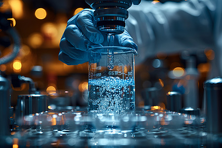 科学实验室实验室里的玻璃瓶背景