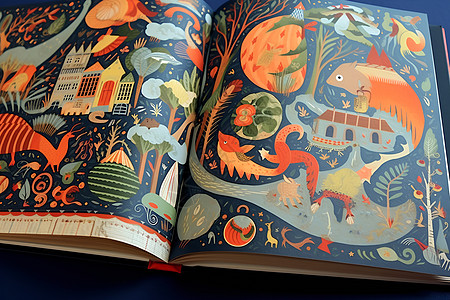 童话书素材华丽的童书插图背景
