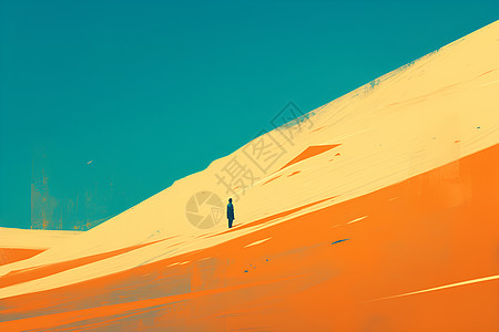 孤寂沙漠图片