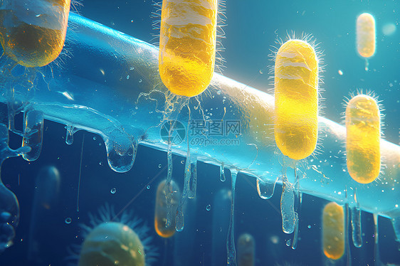 漂浮的微生物图片