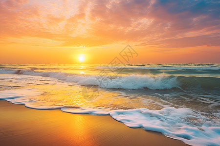 海上的日落海上太阳高清图片