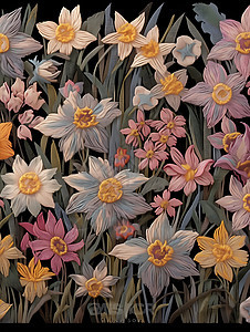 彩色的花卉背景图片