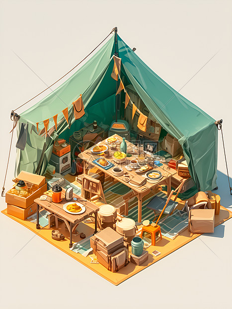 绿色露营帐篷图片