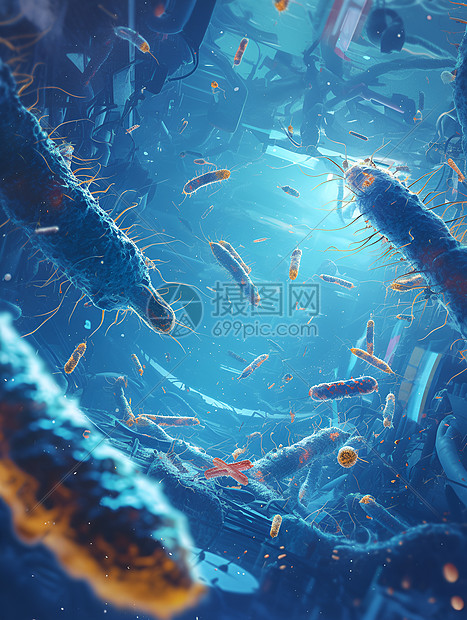 微观世界的细菌图片