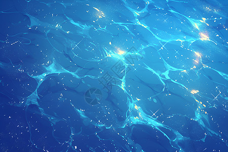 波光粼粼的海水图片