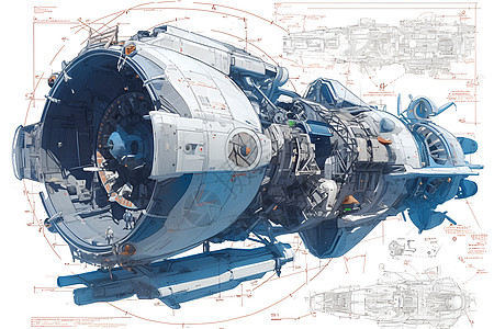 太空船设计蓝图图片