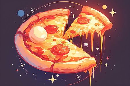 一个宇宙披萨图片