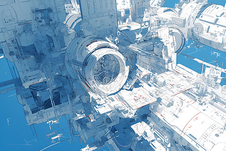 未来之城的太空船图片