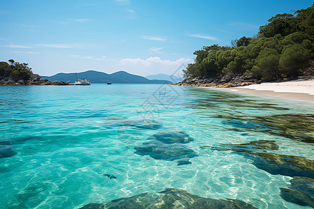 美丽的大海风景碧海海滩背景