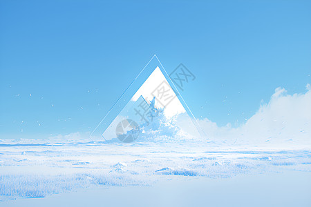 雪域中的三角形艺术图片