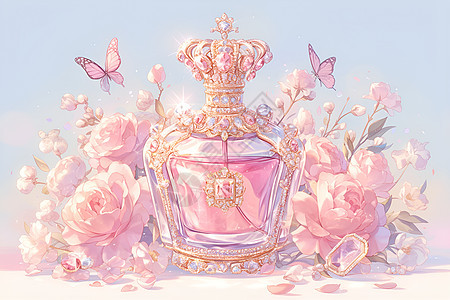 梦幻香水瓶背景图片